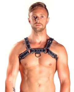 Mister B Leather Chest Harness - Grey