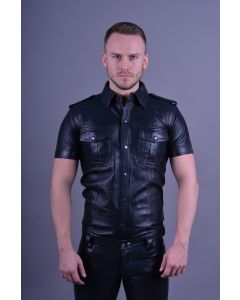 Black Leather Shirt by Mr Riegillio