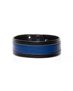 Leather Armband - Black and Blue by Eagle Leather