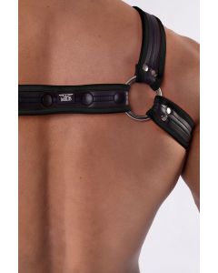 Mister B Neoprene Harness with Strap - Black