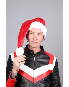 MR. Riegillio Leather Christmas Hat - Red