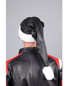 MR. Riegillio Leather Christmas Hat - Black