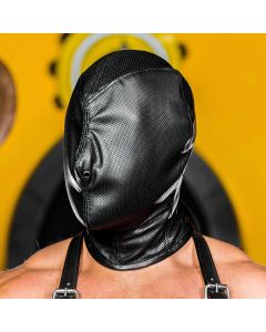 Perforated Leather Bag Hood