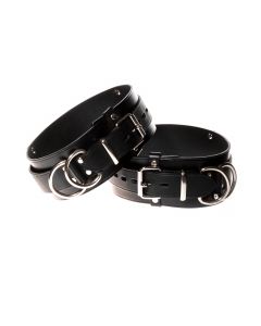 Heavy Duty Leather Thigh Restraints - Lock Buckle