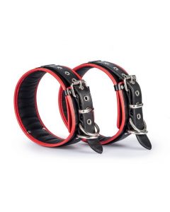 Padded Thigh Restraints with Red Trim by Eagle Leather