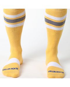 Cellblock 13 Tight End Knee High Socks - Yellow